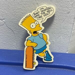 The Simpsons Vintage 1989 I'm Bart Simpson, Who The Hell Are You? Plastic Pin